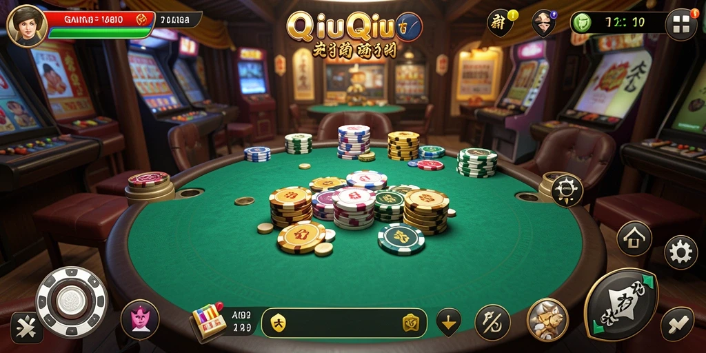Screenshot gameplay QiuQiu yang menarik dan kompetitif.