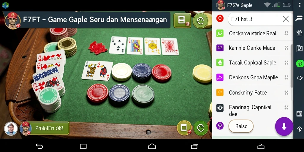 Tampilan gameplay F7F7 dengan kartu Gaple yang menarik.