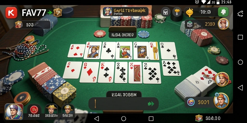 Tampilan screenshot gameplay Gaple yang menarik di FAV77.