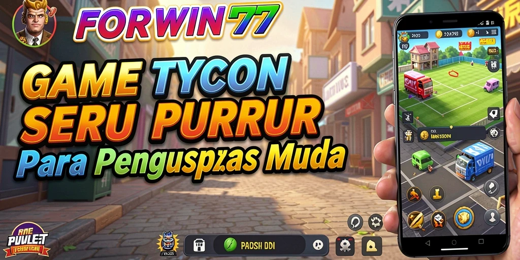 Tampilan menarik dalam permainan Tycoon FORWIN77 dengan berbagai opsi bisnis.