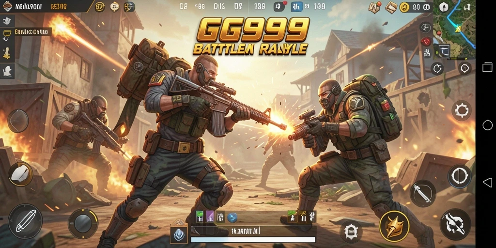 Gameplay intens di arena pertempuran GG999.