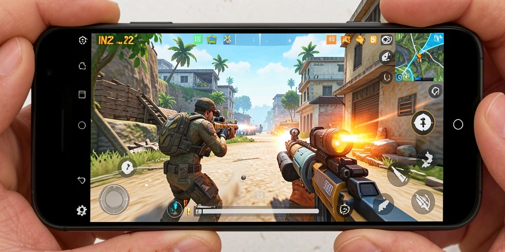 Tampilan gameplay seru dan mendebarkan dari IN22 di medan perang.