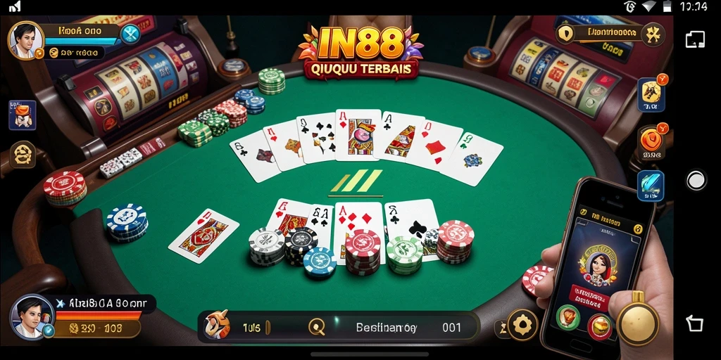 Tampilan menyenangkan dari gameplay QiuQiu di IN88.