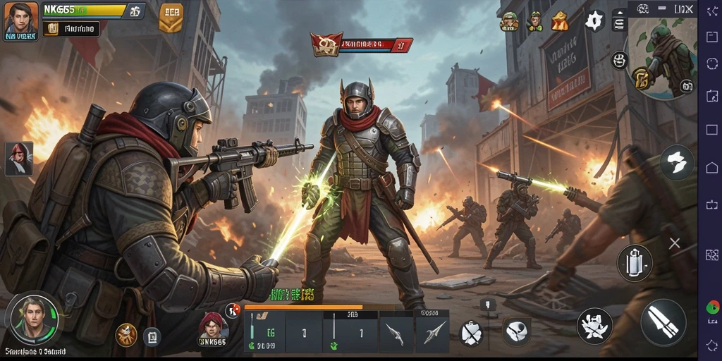 Tangkapan layar gameplay NK666 menampilkan aksi strategi yang mendebarkan.