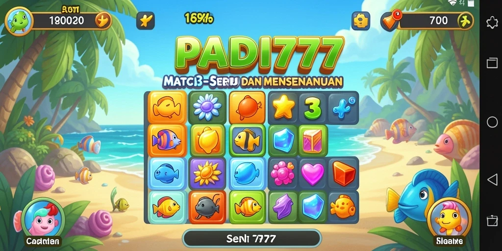 Tampilan gameplay PADI777 yang seru dan penuh warna.