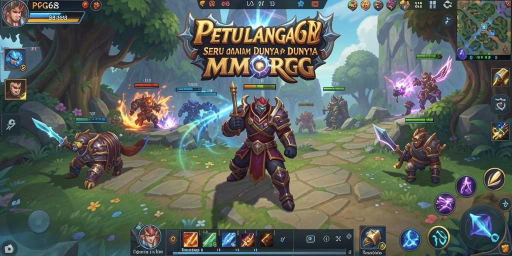 Tangkapan layar gameplay PGG68 menampilkan aksi seru dalam dunia fantasi.