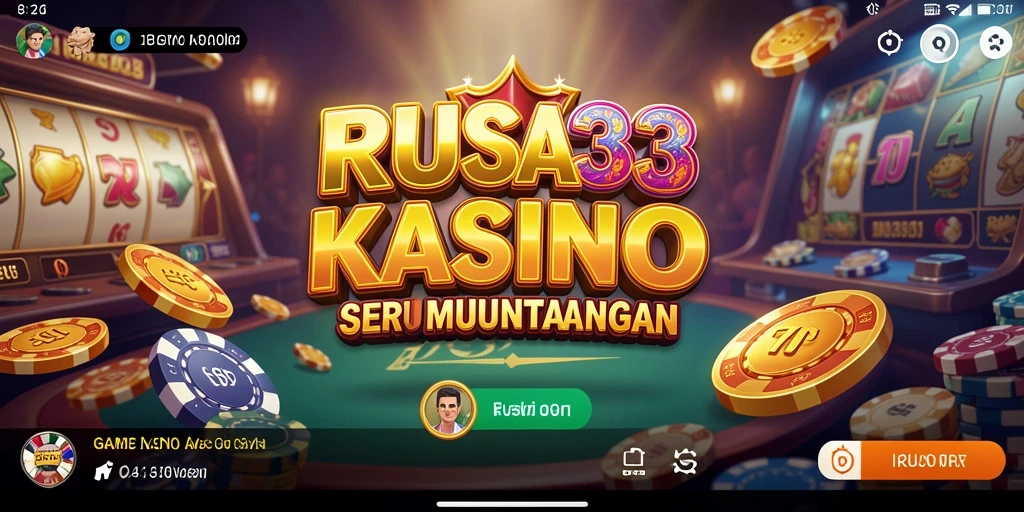 Tampilan gameplay RUSA33 yang menyenangkan dengan antarmuka kasino.
