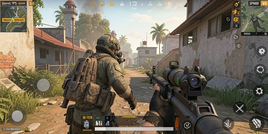 Tampilan gameplay SPN88 dengan aksi tembak-menembak yang intens.