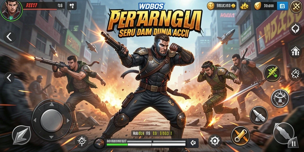 Tangkapan layar gameplay WDBOS yang menampilkan pertarungan seru.