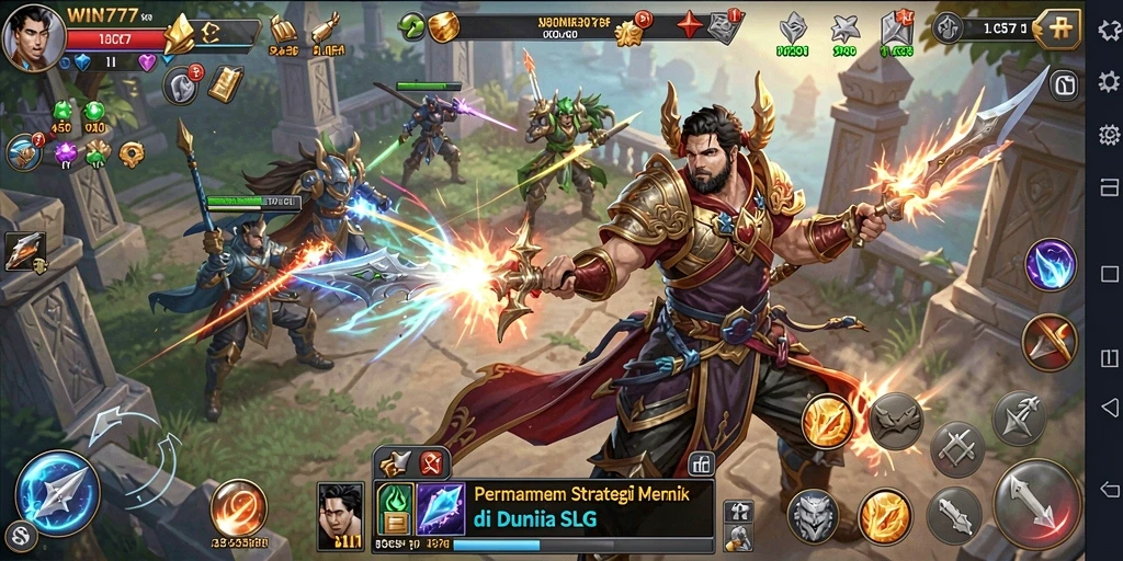 Tampilan gameplay SLG yang seru dan menantang di WIN777.