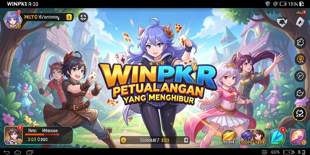 Tampilan gameplay seru dari WINPKR dengan karakter Anime favorit.